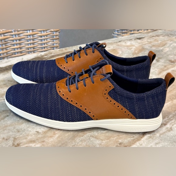 Men’s COLE HAAN Grand Tour knit navy blue oxfords- Size 11